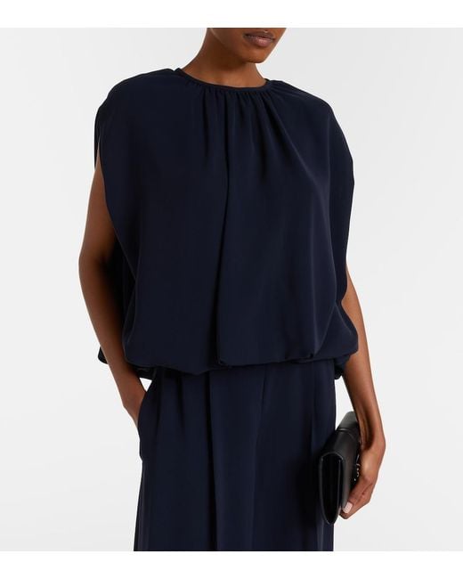 Max Mara Blue Elegante Cady Top