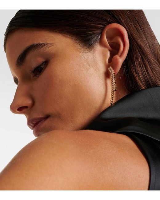 Sophie Bille Brahe White La Danse 18Kt Drop Earrings With Diamonds