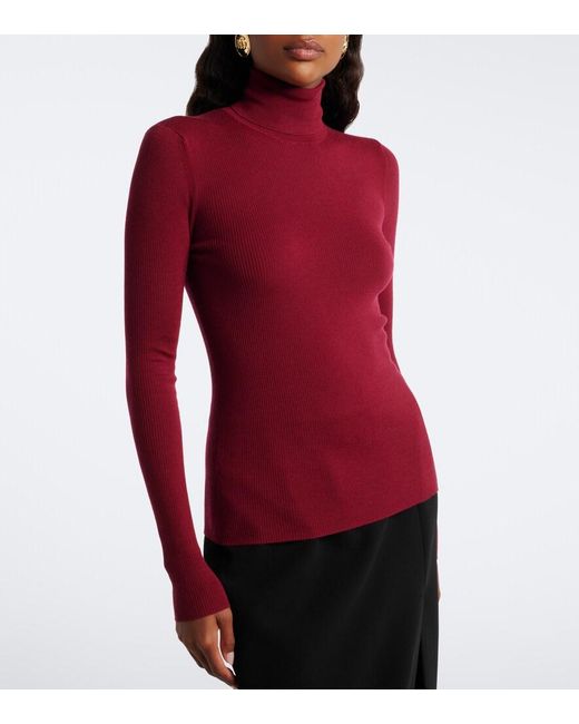 Dolce & Gabbana Red Cashmere Turtleneck Sweater