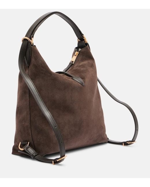 Tod's Brown Tote T Timeless Small Aus Veloursleder