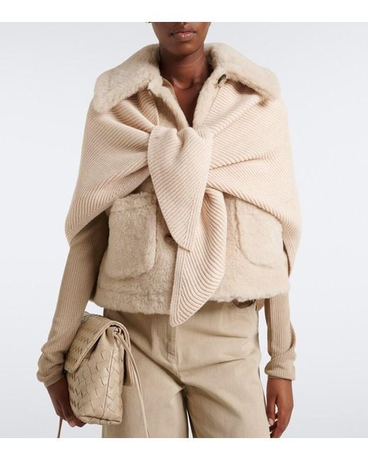 Max Mara Natural Virgin Wool Shawl