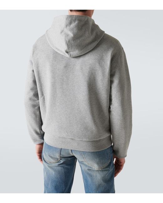 Sudadera con capucha de algodon con logo Gucci de hombre de color Gray
