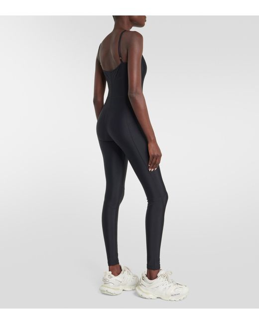 Jumpsuit in tessuto tecnico con logo di Balenciaga in Nero | Lyst