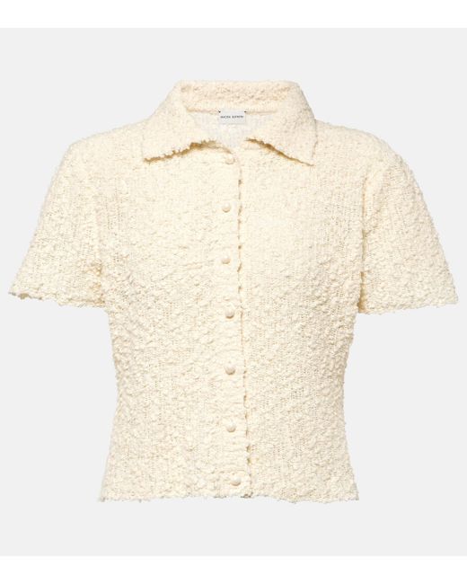 Magda Butrym Natural Boucle Cotton-blend Shirt