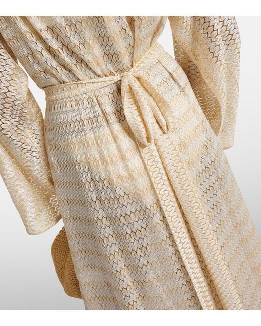 Melissa Odabash Natural Nina Crochet Kaftan
