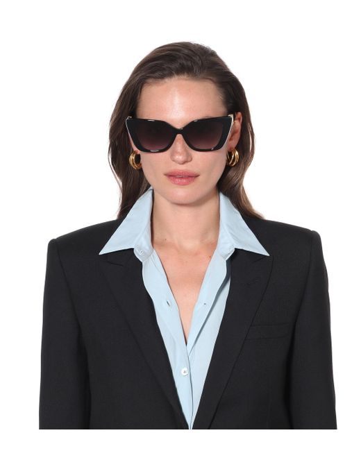 Valentino Vlogo Acetate Cat Eye Sunglasses In Black Lyst 8500