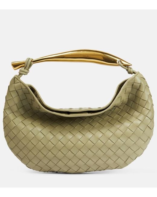 Bottega Veneta Green Sardine Leather Tote Bag