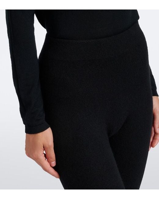 Nour Hammour Black Whit Cashmere And Wool Tights