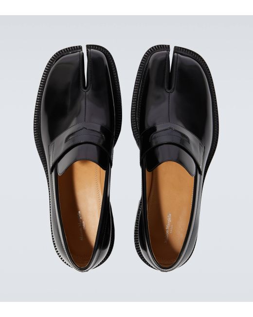 Maison Margiela Black Tabi Patent Leather Loafers for men