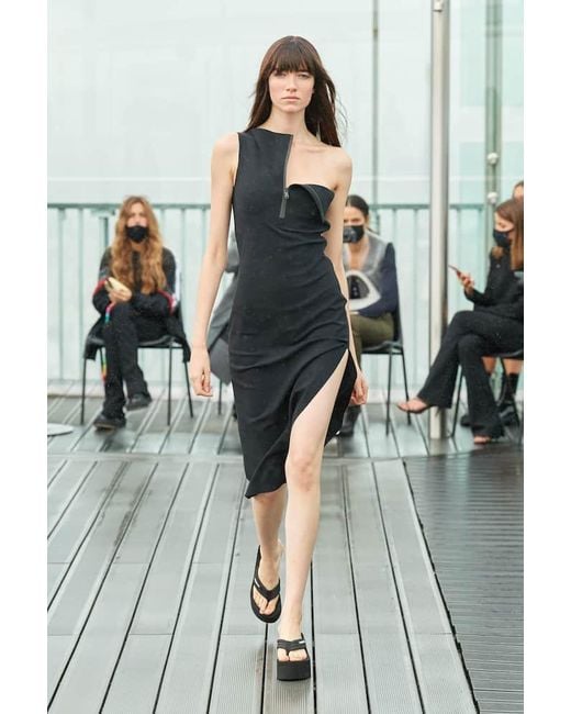 Coperni Black Platform Thong Sandals