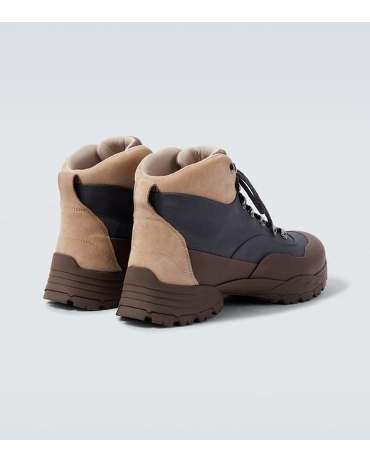Brunello Cucinelli Schnuerstiefel Mit Leder in Blue für Herren