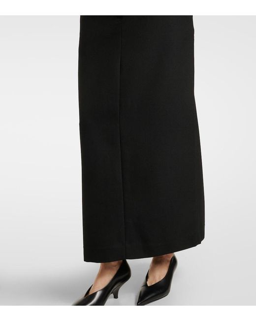 Totême Black Low-Rise Maxi Skirt