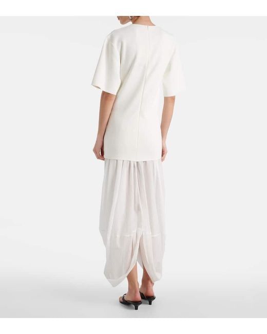 Abito Midi Cocoon di Totême  in White
