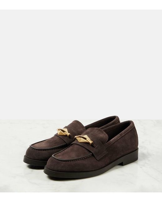Jimmy Choo Brown Maddie Suede Loafers