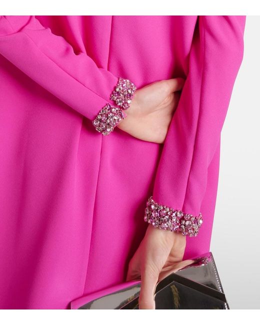 Safiyaa Pink Naimal Embellished Crepe Gown