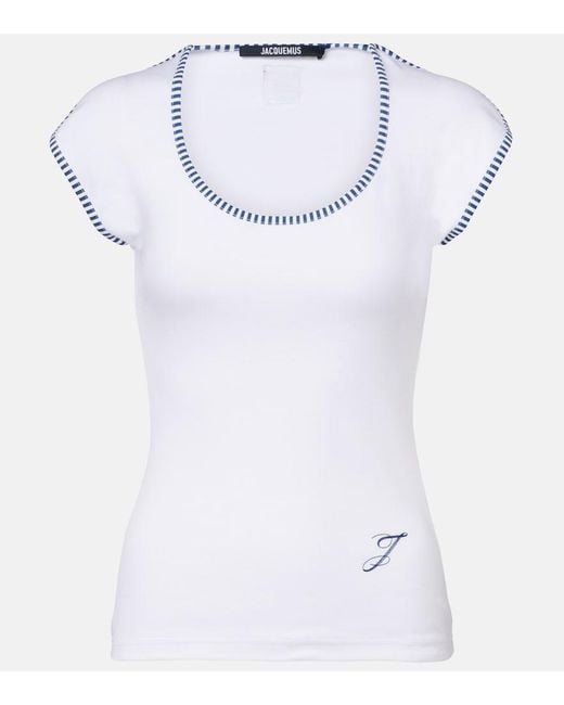 Jacquemus White Espiral Cotton Jersey T-Shirt