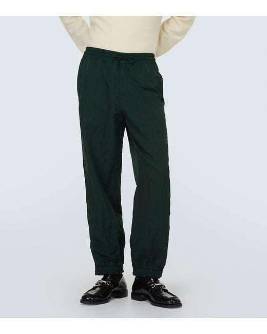 Burberry Green Technical Wide-Leg Pants for men