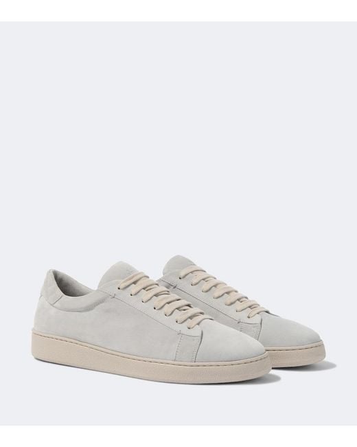 Eleventy White Suede Sneakers for men
