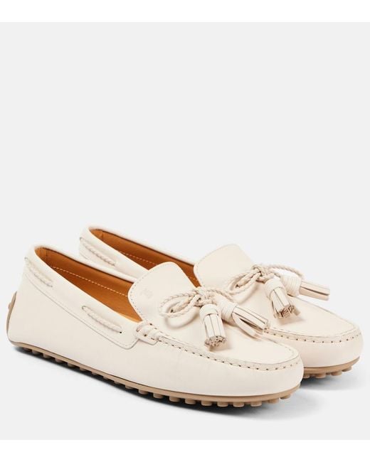 Tod's Natural Gommino Leather Driving Shoes