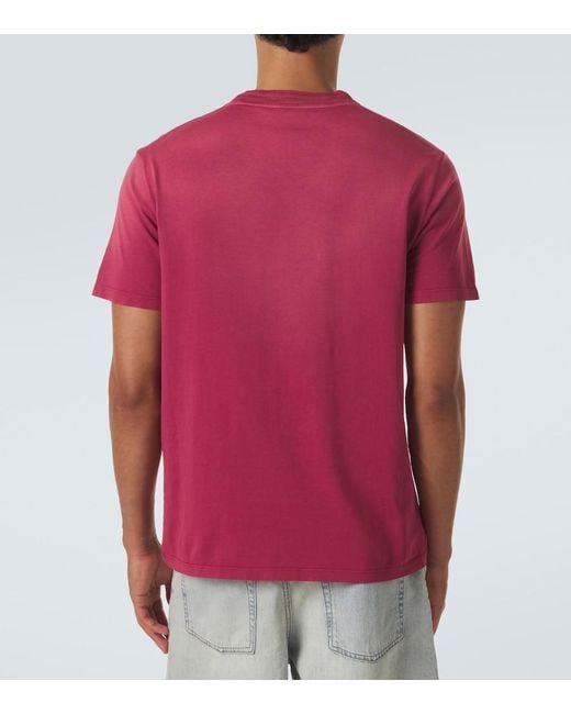 Loewe Pink Anagram Cotton Jersey T-Shirt for men