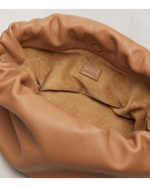 Loewe Brown Clutch Flamenco Large Aus Leder