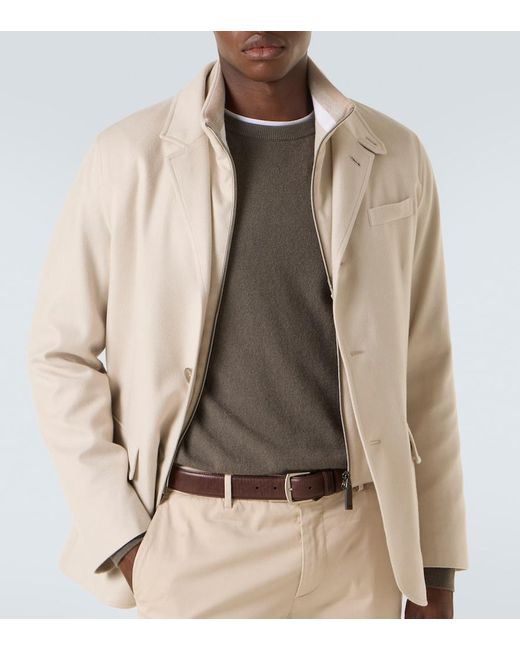 Herno Natural Layered Silk And Cashmere Blazer for men