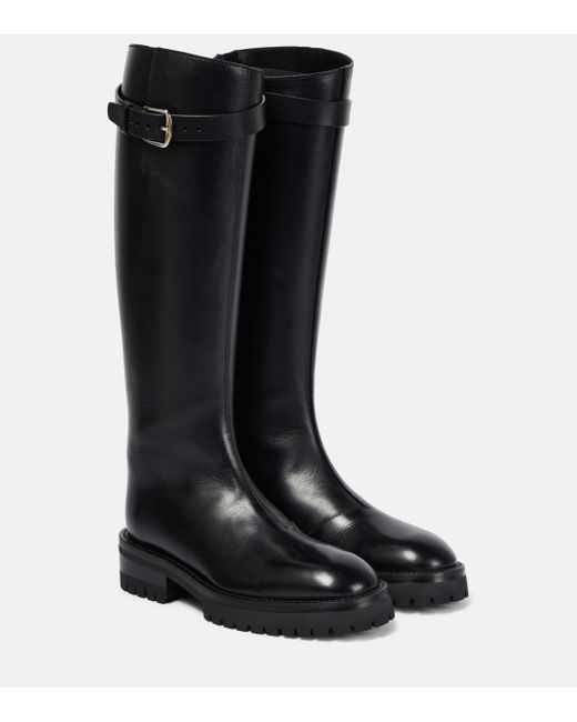 Ann Demeulemeester Black Nes Leather Knee-high Boots