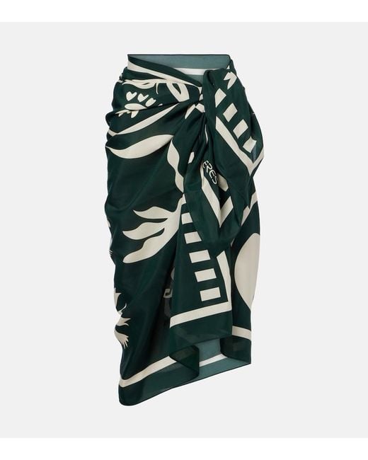 Eres Green Mandara Cotton And Silk Beach Cover-Up