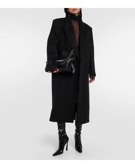 Shopper Niki in pelle con logo di Saint Laurent in Black