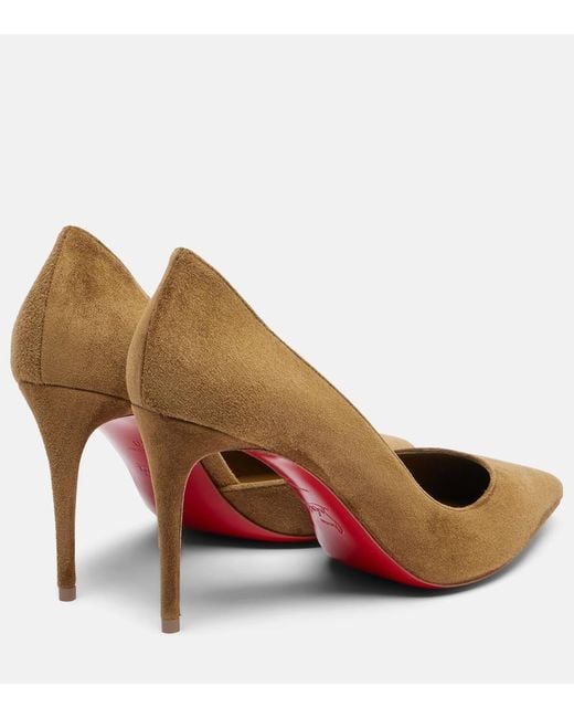 Christian Louboutin Brown Iriza 85 Suede Pumps