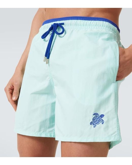 Vilebrequin Blue Moka Swim Trunks for men