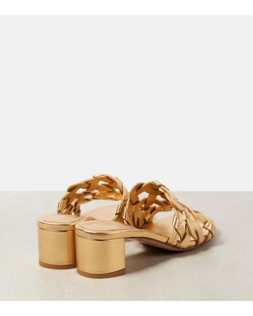 Gianvito Rossi Natural Amalfi 45 Leather Mules