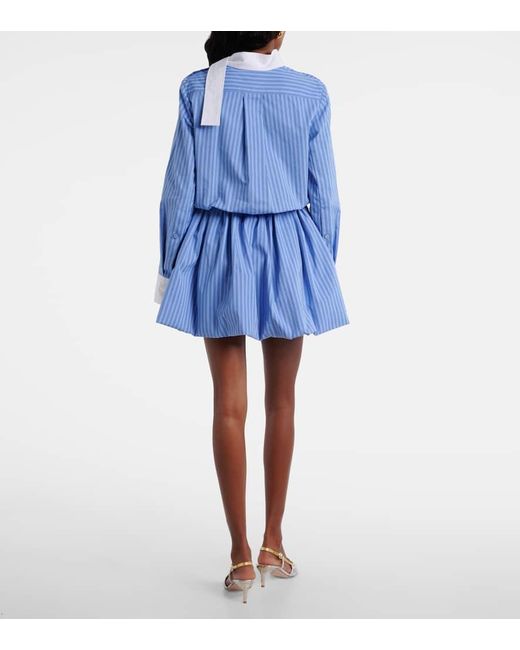 Patou Blue Minikleid Aus Baumwollpopeline