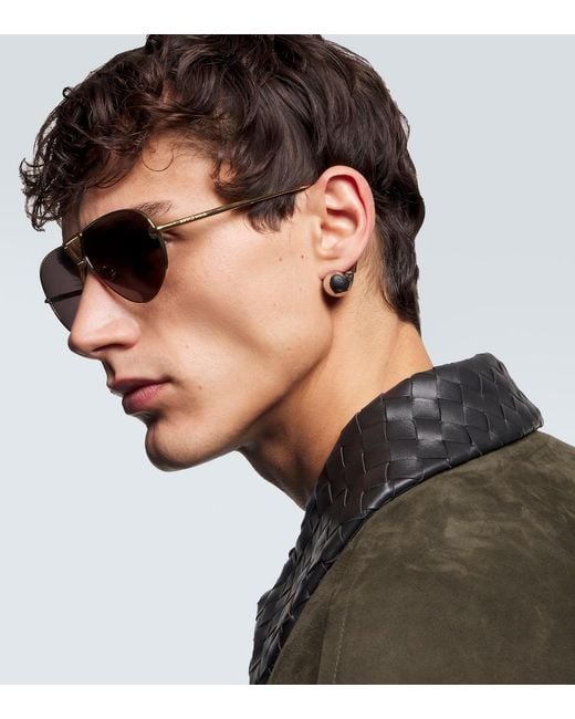 Bottega Veneta Multicolor Drop Aviator Sunglasses for men