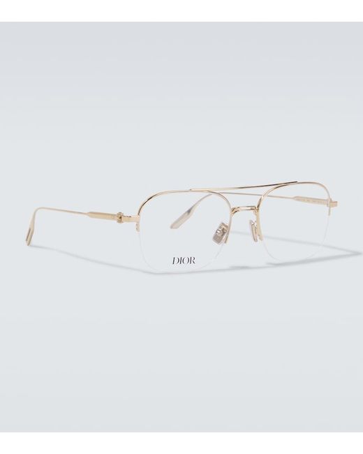 Dior White Neodioro S5U Aviator Glasses for men