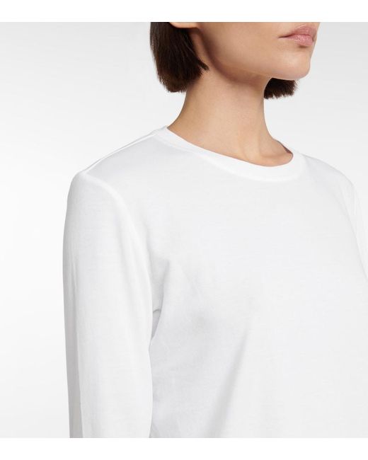 The Row White Shermann Cotton-jersey Top