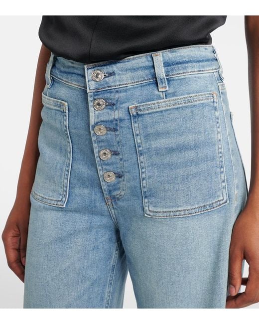 Citizens of Humanity Blue Lyra Patch Pocket Flared Jeans
