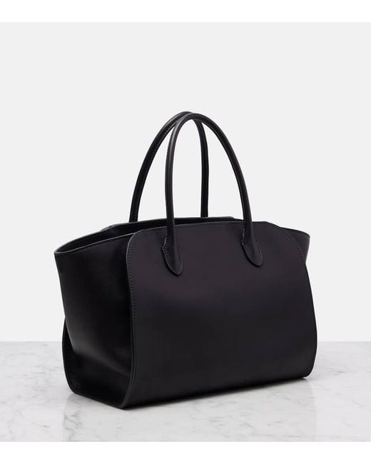 The Row Black Marlo 12 Leather Tote Bag