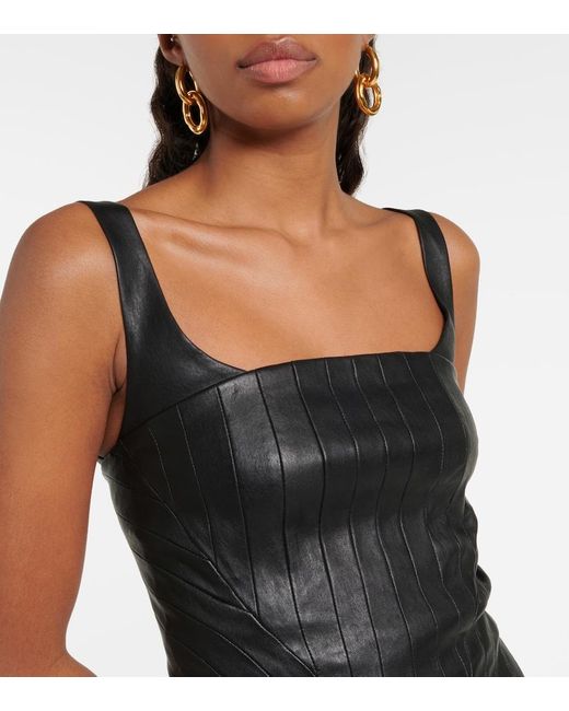 Stouls Black Nino Leather Minidress