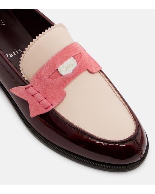 Christian Louboutin Red Penny Donna Loafers