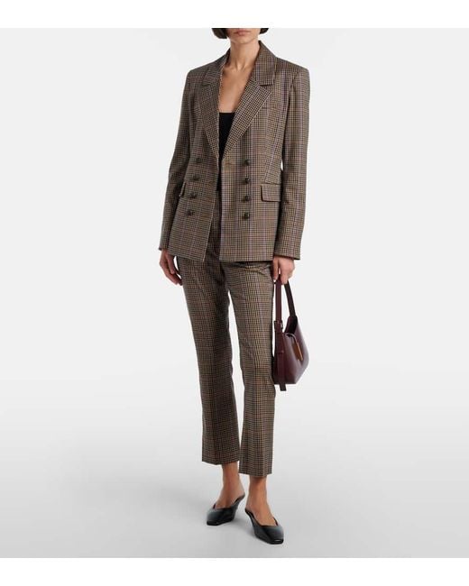 Pantalones Slim Arte A Cuadros Veronica Beard de color Gray