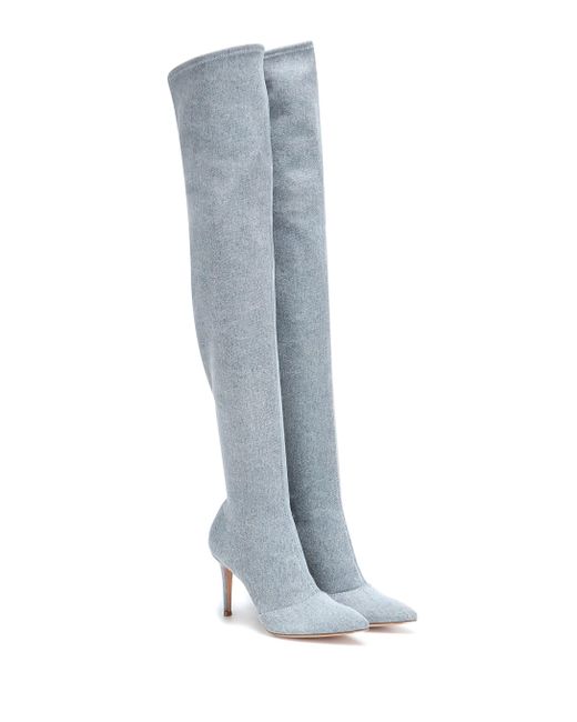 gianvito rossi denim booties