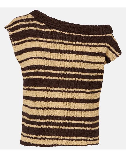 Faithfull The Brand Brown Top Micah Aus Einem Baumwollgemisch