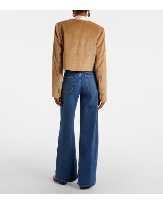 Citizens of Humanity Natural Pia Cropped Cotton Corduroy Jacket