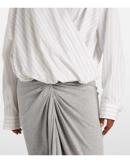 Dries Van Noten White Bluse Aus Baumwolle