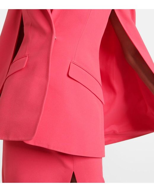 Safiyaa Pink Hadley Caped Blazer