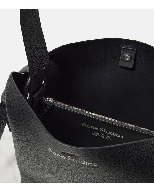 Acne Black Schultertasche Musubi Medium Aus Leder
