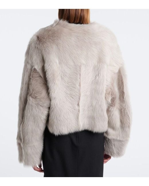 Nour Hammour Gray Dianne Shearling Jacket