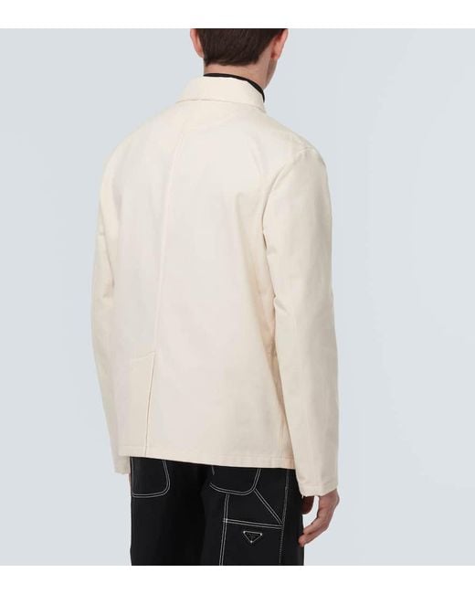 Prada Natural Cotton Blouson Jacket for men