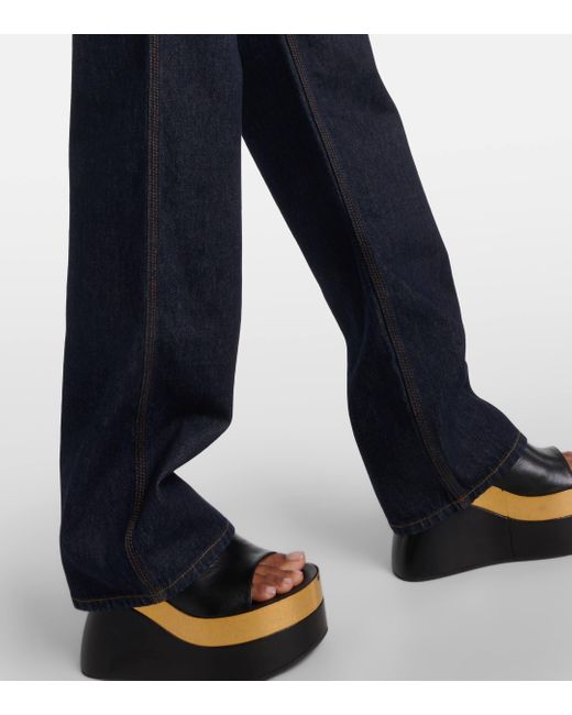 Dries Van Noten Blue Pippa High-rise Straight Jeans